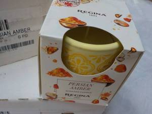 lot 83 image: 12 Regina Persian Amber Candles...