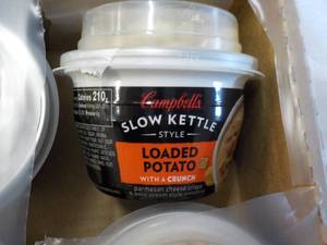 lot 117 image: 12 ct Campbells Slow Kettle Style Loaded Potato Soup with a Crunch best date 08152023