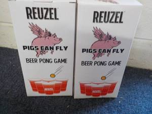 lot 162 image: 2 Reuzel Pigs Can Fly Beer Pong Games