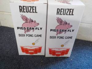 lot 163 image: 2 Reuzel Pigs Can Fly Beer Pong Games