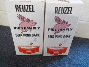 lot 164 image: 2 Reuzel Pigs Can Fly Beer Pong Games