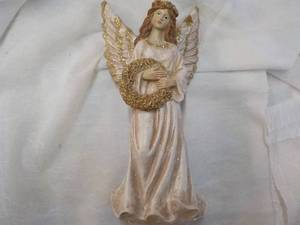 lot 168 image: Golden Solar Angel Figurine 10 x 6...
