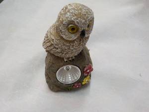 lot 169 image: Owl with Solar Spotlight...