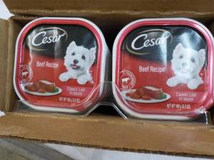 lot 194 image: 24 x 3.5 o Trays Cesar Beef Dog Food