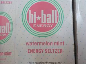 lot 196 image: 6 x 4 packs Hi Ball Watermelon Mint Energy Seltzer
