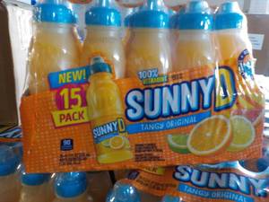 lot 215 image: 15 packs 11.3 oz Sunny D Tangy Original