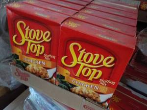 lot 222 image: 12 pack Stove Top Chicken Stuffing Mix best date 012024