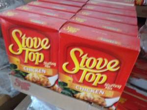 lot 223 image: 12 pack Stove Top Chicken Stuffing Mix best date 012024