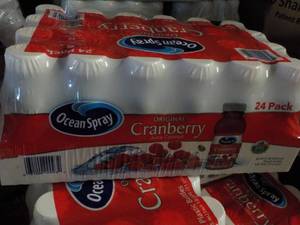 lot 227 image: 24 pack Ocean Spray Cranberry Juice...