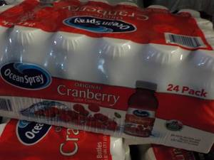 lot 229 image: 24 pack Ocean Spray Cranberry Juice...