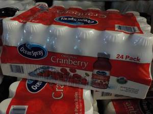 lot 232 image: 24 pack Ocean Spray Cranberry Juice...