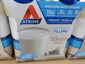 lot 233 image: 12 x 11 oz Atkins Creamy Vanilla Shakes best date 111123