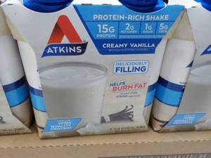 lot 235 image: 12 x 11 oz Atkins Creamy Vanilla Shakes best date 111123