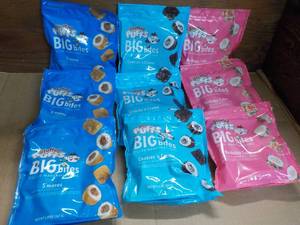 lot 239 image: 9 x 5.9 oz Bags Stuffed Puffs Big Bites - 3 flavors
