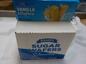 lot 249 image: 12 x 8 oz boxes Pampa Sugar Vanilla Wafers - best date 112623
