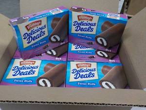 lot 273 image: 22 x 4 Twin Packs Mre Freshleys Swiss Rolls best date 12092023