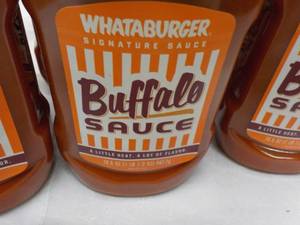 lot 278 image: 6 x 16.5 oz WhatA Burger Buffalo Sauce best date 11 9 23