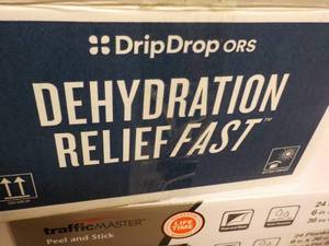 lot 432 image: 100 packets Drip Drops Dehydration Relief Fast Lemon