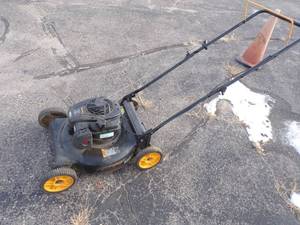 Black Push Mower