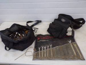 Tools and Tool Case and Work Belt, Sockets and Wrenches