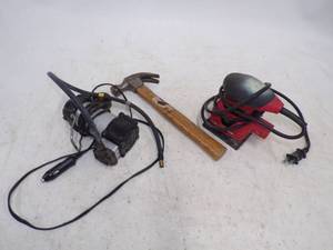Sander, Hammer and 12v Air Compressor