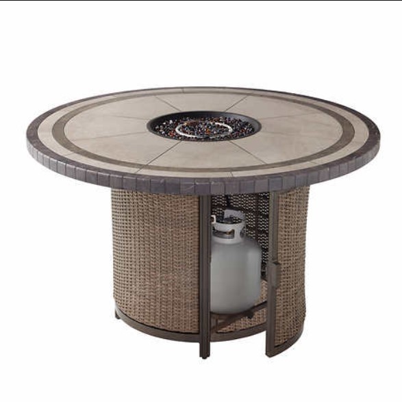 lot 119 image: Agio Anderson 7-piece Fire Outdoor Patio Dining Set