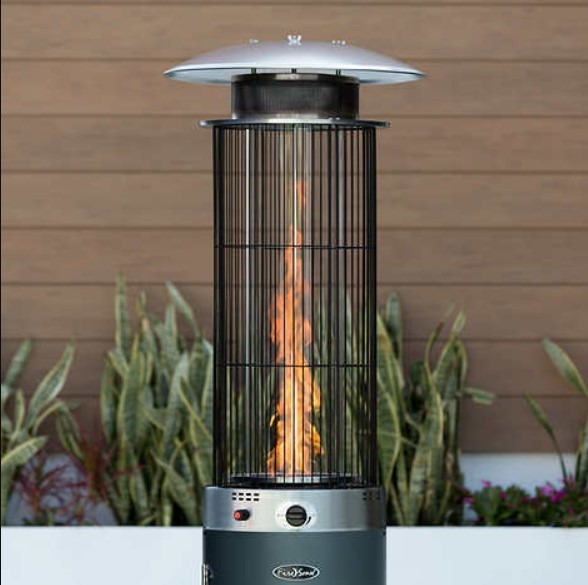 lot 124 image: NEW Spiral Flame Patio Heater - 20.8 in x 20.8 in x 72 in