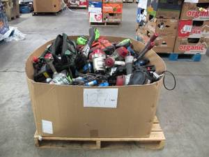 lot 127 image: Pallet of UNTESTED Power Tool Items - Nailers, Staplers, Strappers, etc.