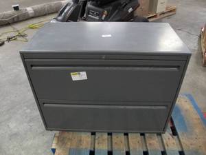 lot 135 image: USED OFFICE EQUIPMENT - Two Drawer Filing Cabinet