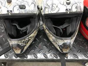 4 USED HELMENTS