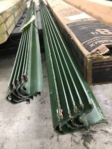 GREEN METAL FENCE POST