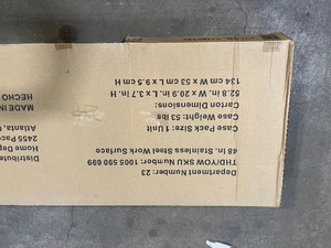 lot 3 image: Husky 48 in. Stainless Steel Work Surface for Garage Storage System&nbspCustomer Returns See Pictures
