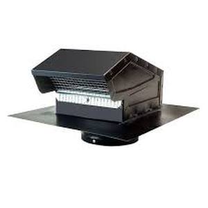 lot 33 image: Master Flow 4 in. Goose Neck Vent Roof Cap in Black