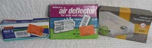 lot 24 image: Set of 3 Register Air Deflectors and Combination Lock Thermostat Cover