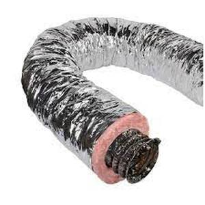 lot 36 image: Master Flow 4 in. x 25 ft. Insulated Flexible Duct R6 Silver Jacket