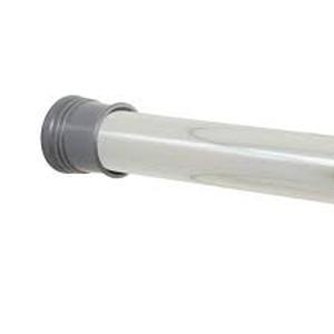 lot 63 image: Zenna Home NeverRust 52 in. to 86 in. Aluminum Adjustable Tension Shower Rod in Chrome