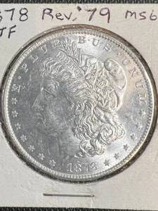 1878 REV.79 US MORGAN SILVER DOLLAR MS63
