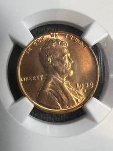 1939-S US WHEAT CENT NGC MS65RD