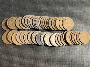 ROLL OF 50 MIXED DATES US INDIAN HEAD CENTS