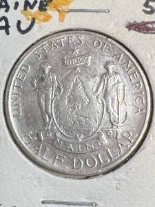 1920 US MAINE COMMEM. SILVER HALF DOLLAR AU