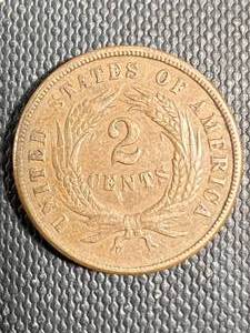1864 US 2 CENT PIECE