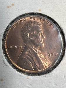 1937 US WHEAT CENT BU