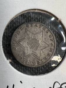 1854 US 3 CENT SILVER