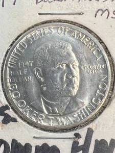1947 US BOOKER T. WASHINGTON COMMEM. HALF DOLLAR MS64