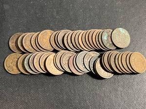 ROLL OF 50 MIXED DATES US INDIAN HEAD CENTS