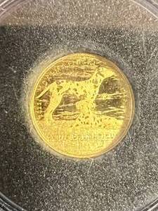 2 GRAMS .999 PURE GOLD 50 KUNA DALMATION DOG UNC COIN