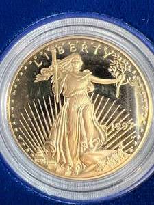 1997 PROOF US $50 GOLD EAGLE 1 TROY OZ .999 PURE GOLD