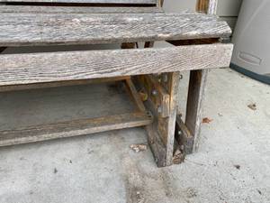 Wood Glider and Side Table