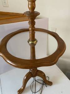 Glass topped table Lamp
