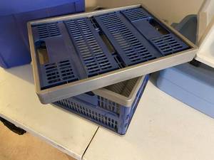 Three 3-drawer Storage Tubs, 2 Totes, 2 collapsible crates, Playmate cooler